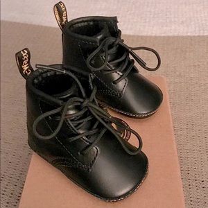 Dr. Martens AirWair Auburn Black Infant Kids Lamper Baby Boots